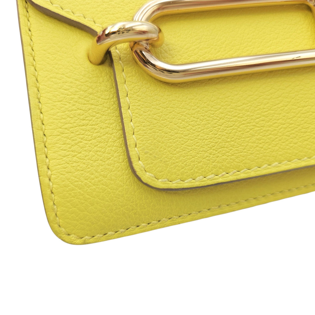 Roulis Mini Lime in Evercolor Permabrass hardware