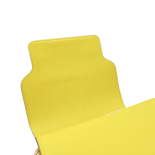 Roulis Mini Lime in Evercolor Permabrass hardware