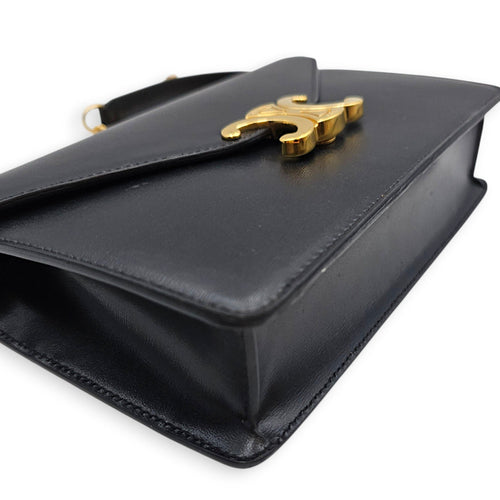 Margo Triomphe Black Wallet On Chain in Calfskin Gold hardware CL2607-22737 11