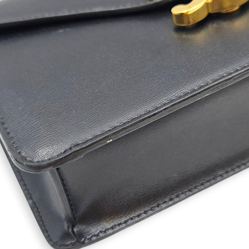 Margo Triomphe Black Wallet On Chain in Calfskin Gold hardware CL2607-22737 13