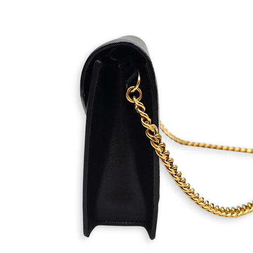 Margo Triomphe Black Wallet On Chain in Calfskin Gold hardware CL2607-22737 3