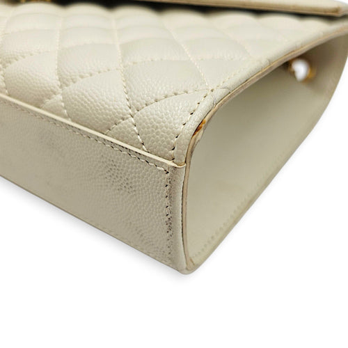 Quilted Grain De Poudre Envelope 24cm Beige Shoulder Bag in Calfskin Gold hardware CL2607-22738 12