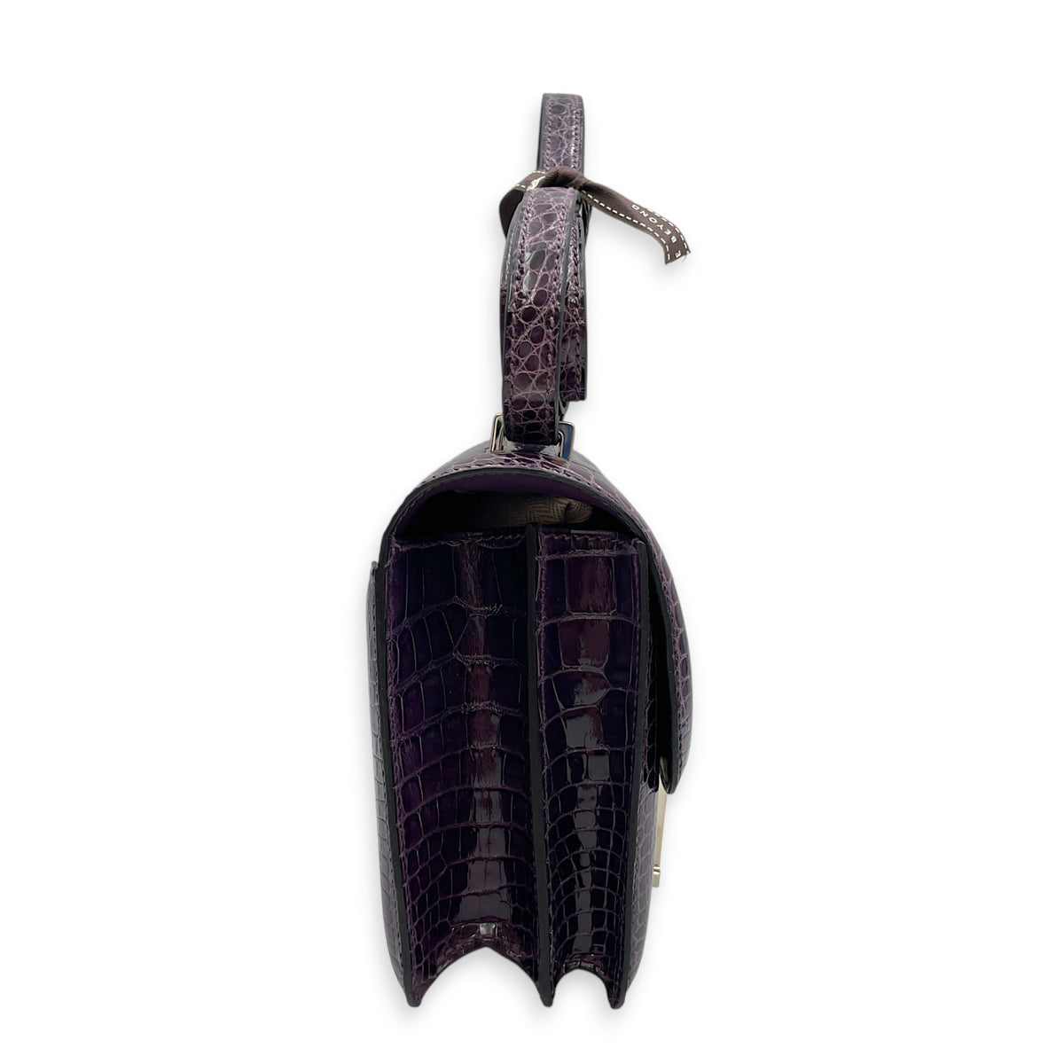 Constance 18 Amethyst in Shiny Alligator Palladium hardware