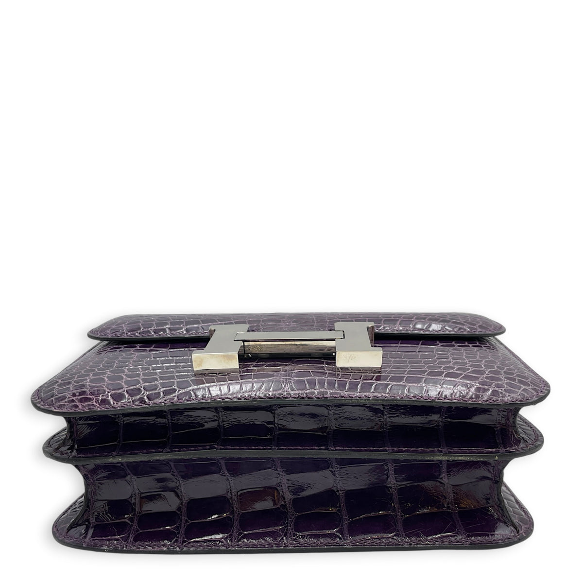 Constance 18 Amethyst in Shiny Alligator Palladium hardware