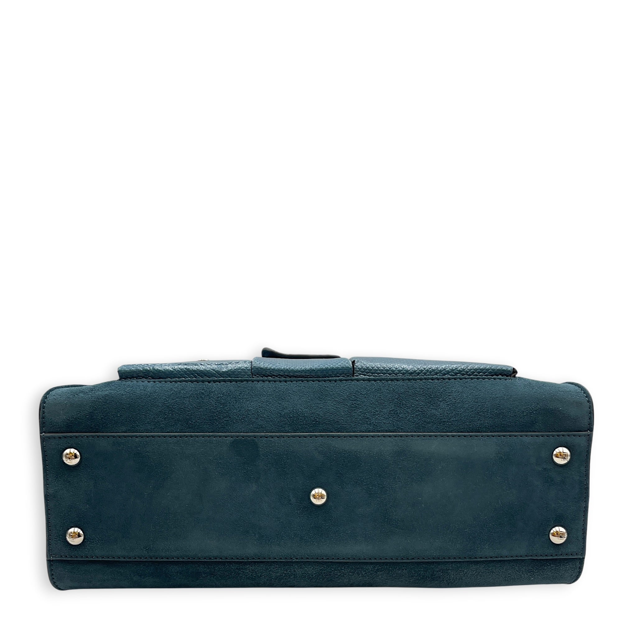3 Pocket Peekaboo  Medium Blue  Shoulder Bag in Suede Leather Silver hardware CL2608-022987 6