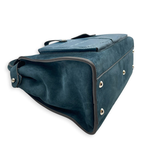3 Pocket Peekaboo  Medium Blue  Shoulder Bag in Suede Leather Silver hardware CL2608-022987 9