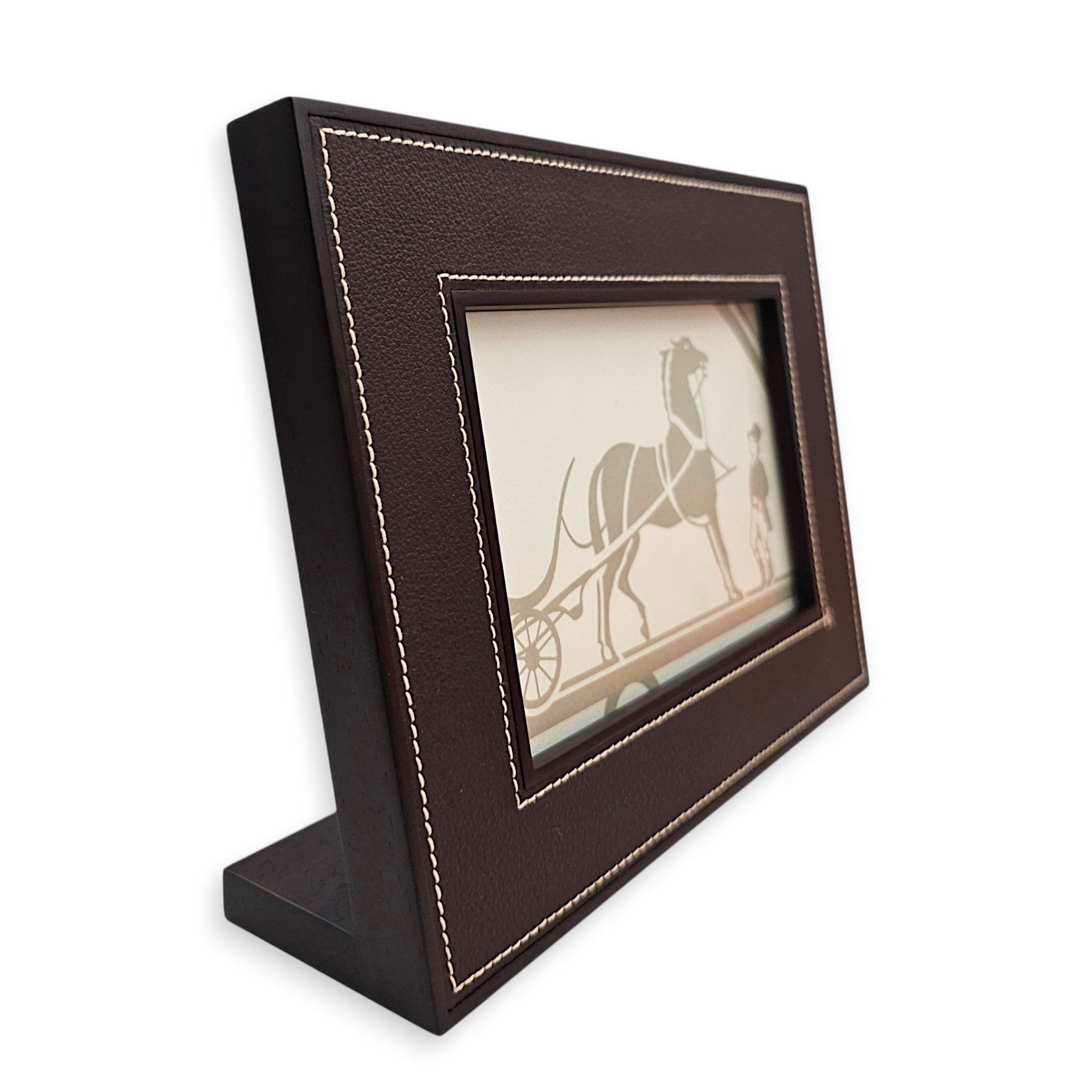 Pleiade picture frame, small model Chocolat Homeware  in Calfskin CL2608-022988 3