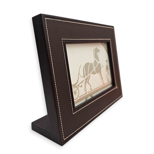 Pleiade picture frame, small model Chocolat Homeware  in Calfskin CL2608-022988 3