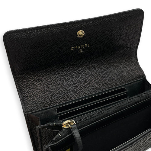 Boy Long Black Wallet in Calfskin Gold hardware CL2608-022992 5