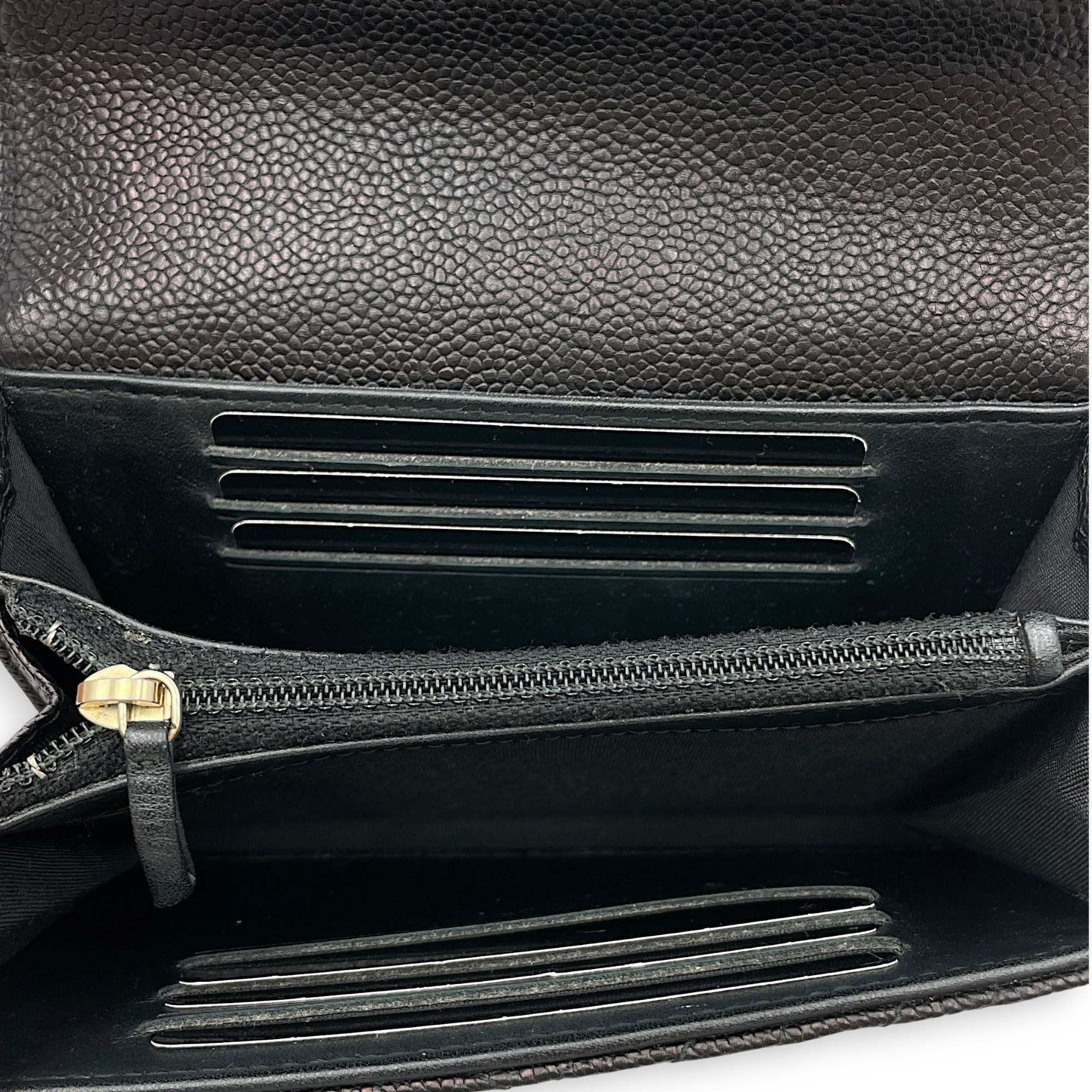 Boy Long Black Wallet in Calfskin Gold hardware CL2608-022992 6