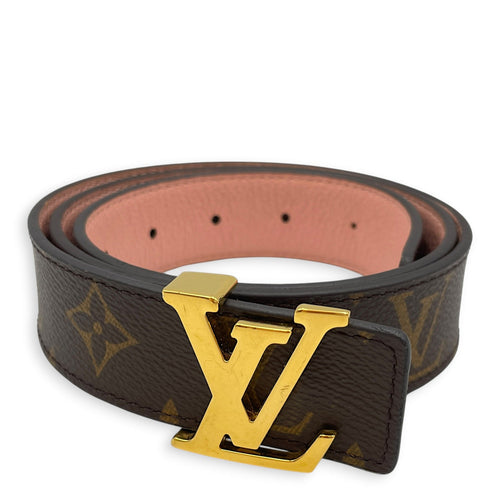 80cm Brown Belt in Monogram Coated Canvas Gold hardware CL2608-022994 1