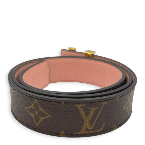 80cm Brown Belt in Monogram Coated Canvas Gold hardware CL2608-022994 2
