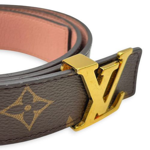 80cm Brown Belt in Monogram Coated Canvas Gold hardware CL2608-022994 3