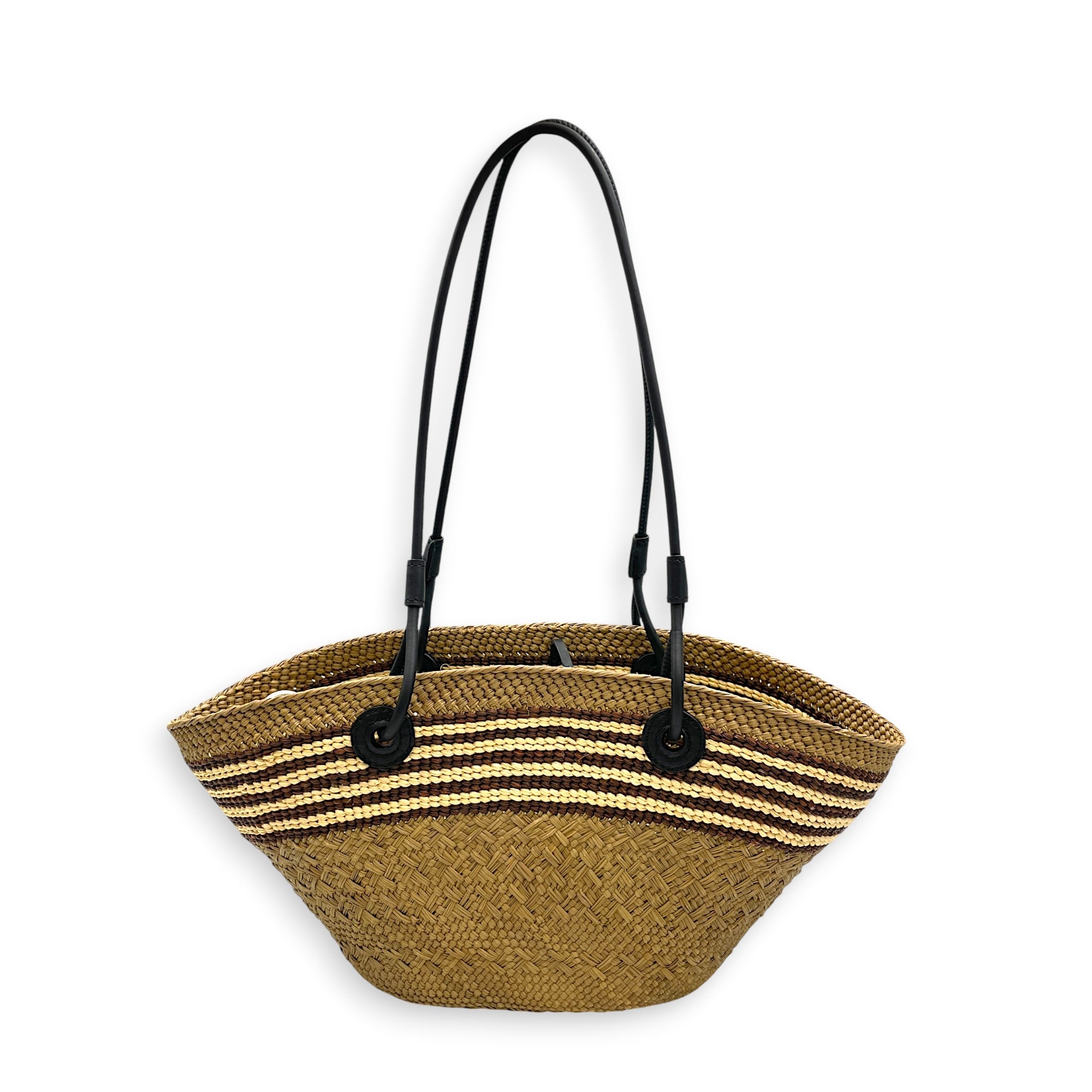 Anagram Brown Tote Bag in Raffia