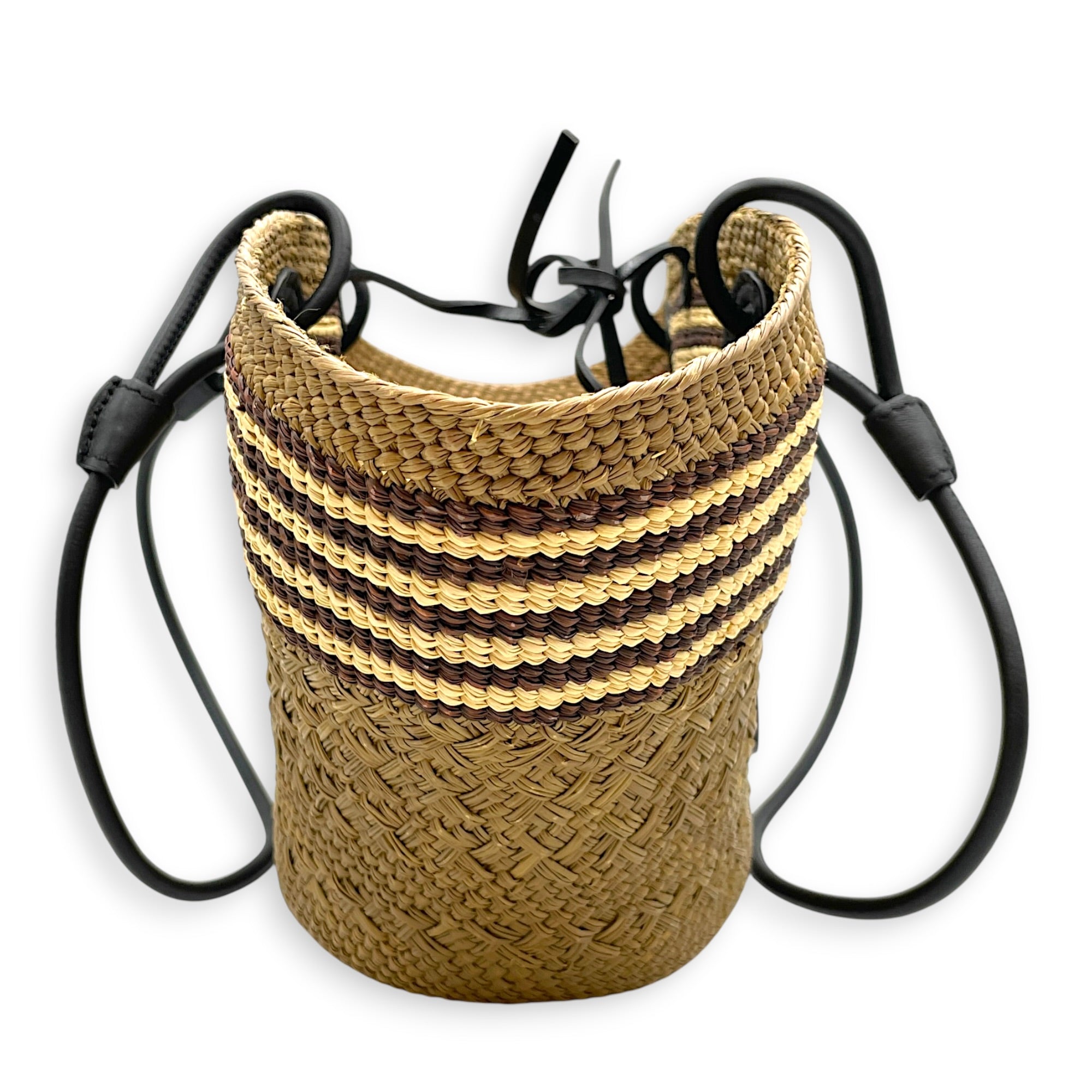 Anagram Brown Tote Bag in Raffia