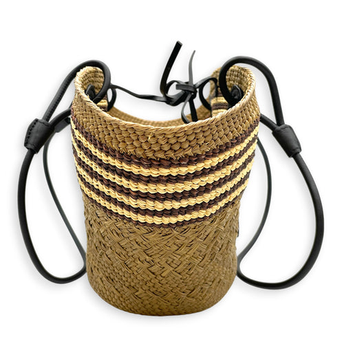 Anagram Brown Tote Bag in Raffia