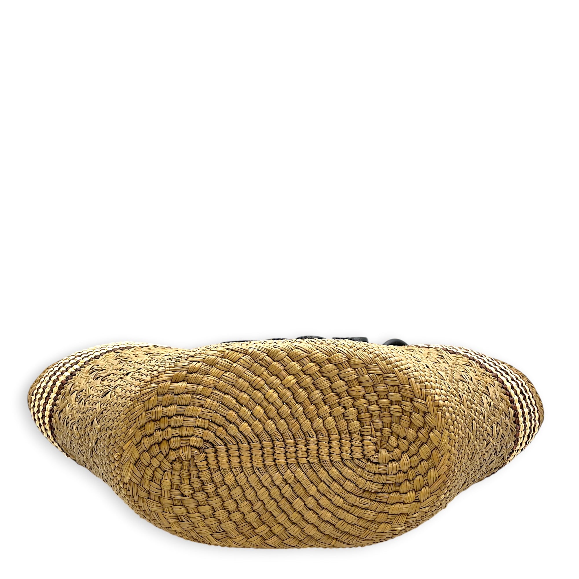 Anagram Brown Tote Bag in Raffia