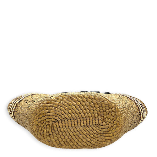 Anagram Brown Tote Bag in Raffia
