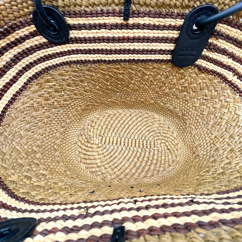 Anagram Brown Tote Bag in Raffia