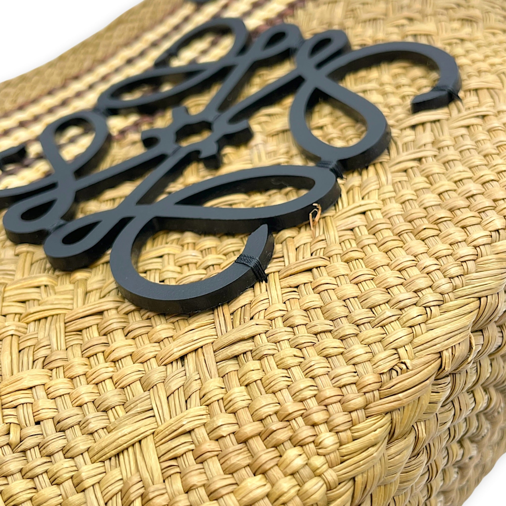 Anagram Brown Tote Bag in Raffia
