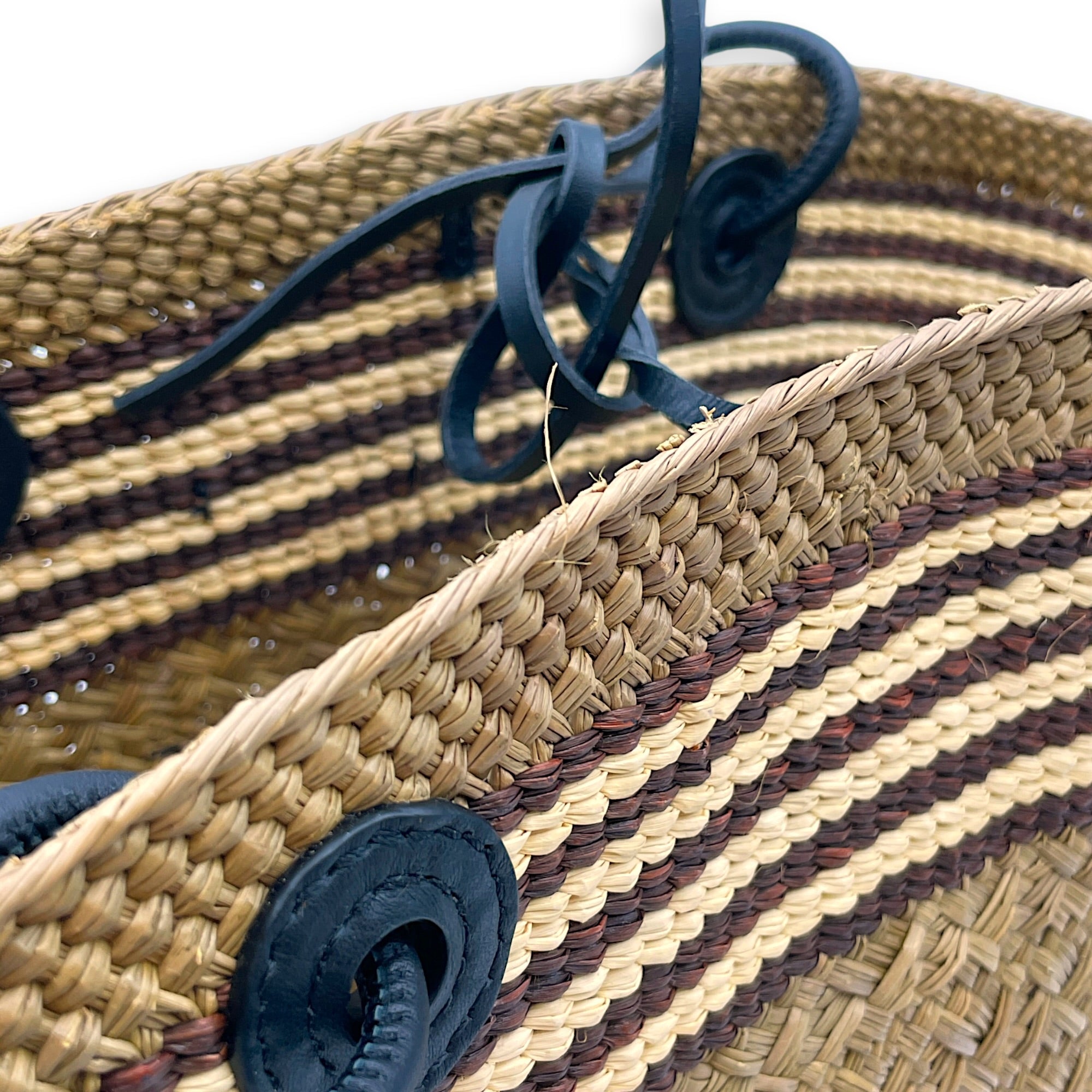 Anagram Brown Tote Bag in Raffia