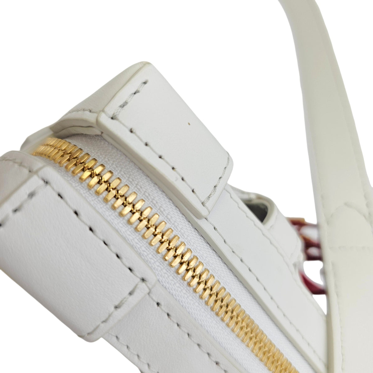 Soft Trunk White Shoulder Bag in Monogram Coated Canvas Gold hardware