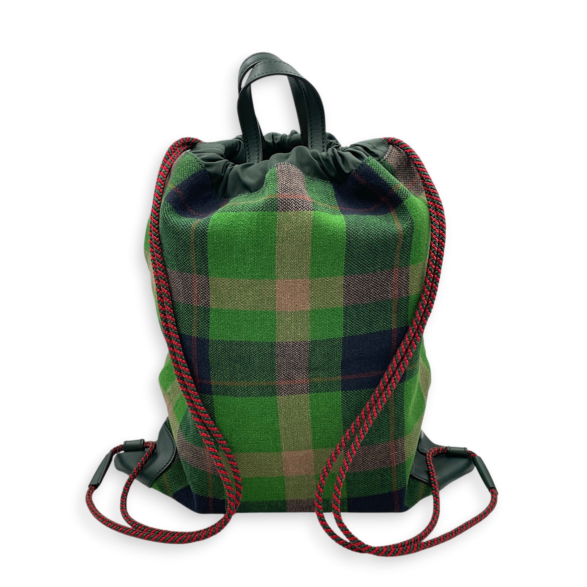 Gucci x Dover Street “ Blind for love" Drawstring  Green Backpack in Canvas CL2608-023007 2