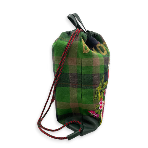 Graffiti Green Backpack in Canvas