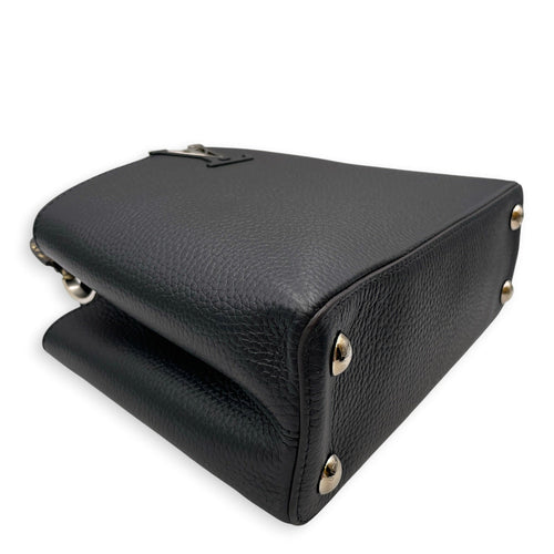 Capucines BB Black Top Handle Bag in Taurillon Leather Silver hardware CL2608-023010 8