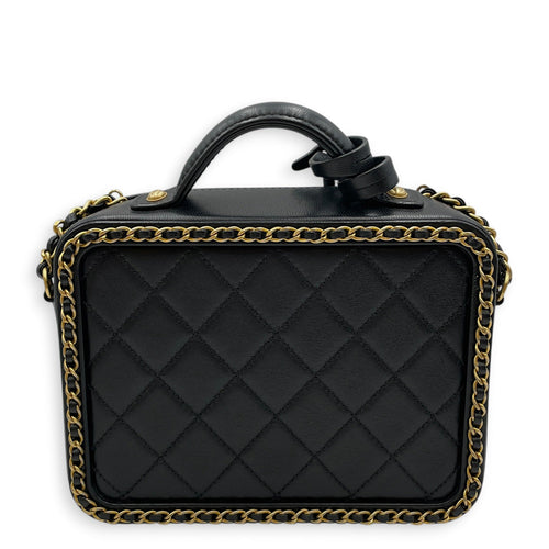 Vanity Small Black Vanity Bag in Calfskin Gold hardware CL2608-023011 2