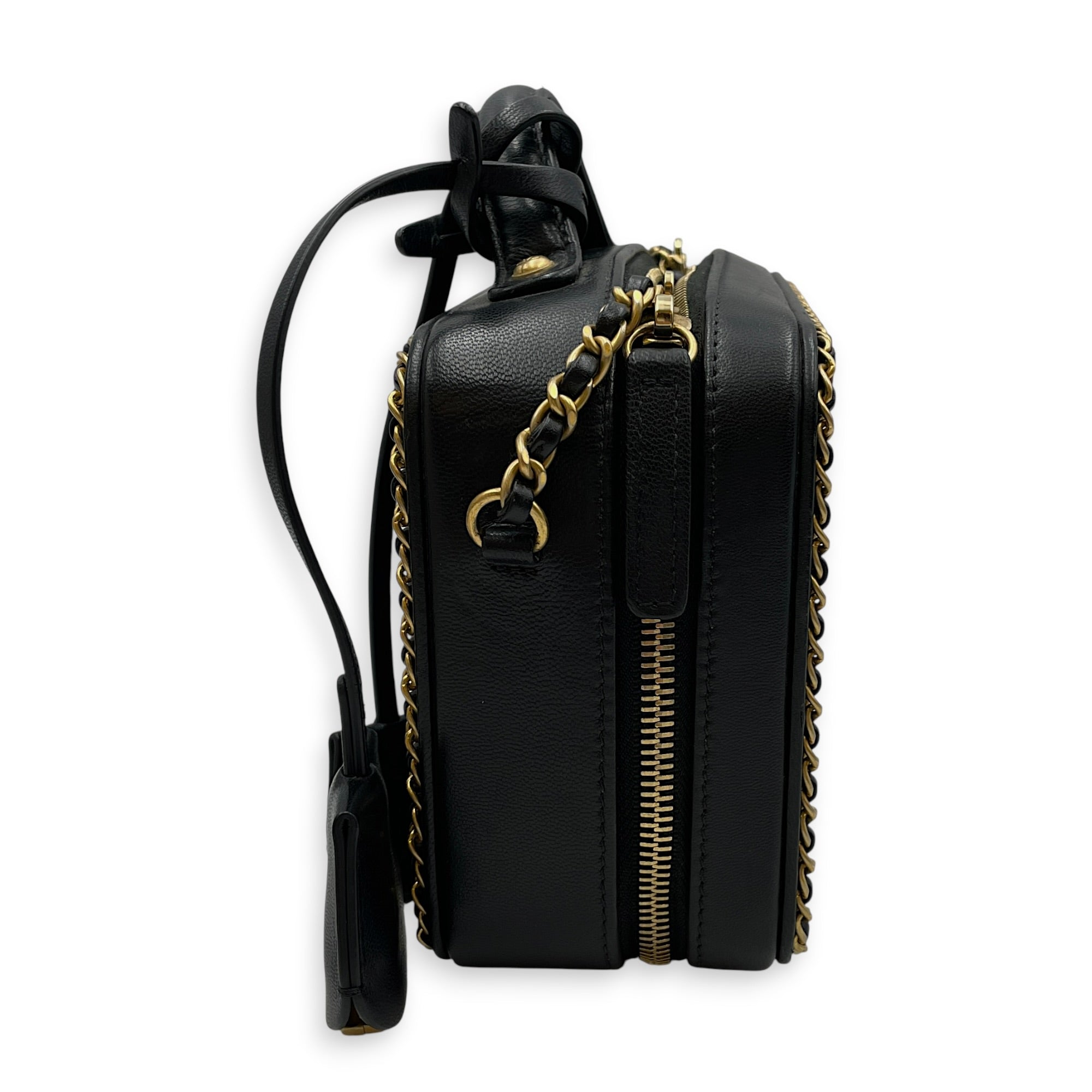Vanity Small Black Vanity Bag in Calfskin Gold hardware CL2608-023011 3