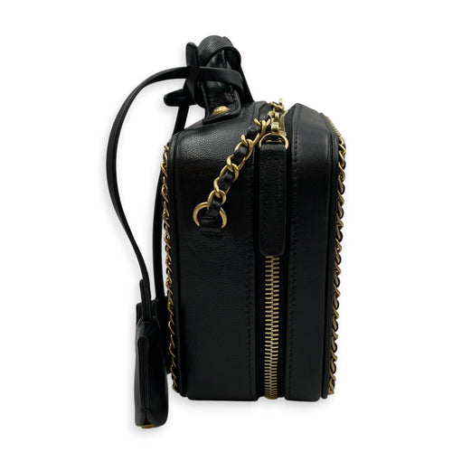 Vanity Small Black Vanity Bag in Calfskin Gold hardware CL2608-023011 3