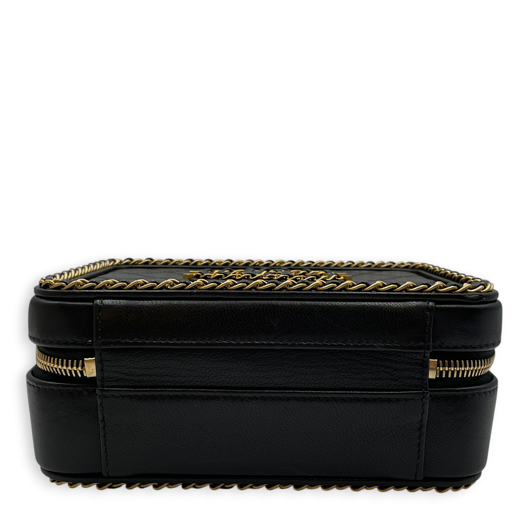 Vanity Small Black Vanity Bag in Calfskin Gold hardware CL2608-023011 5