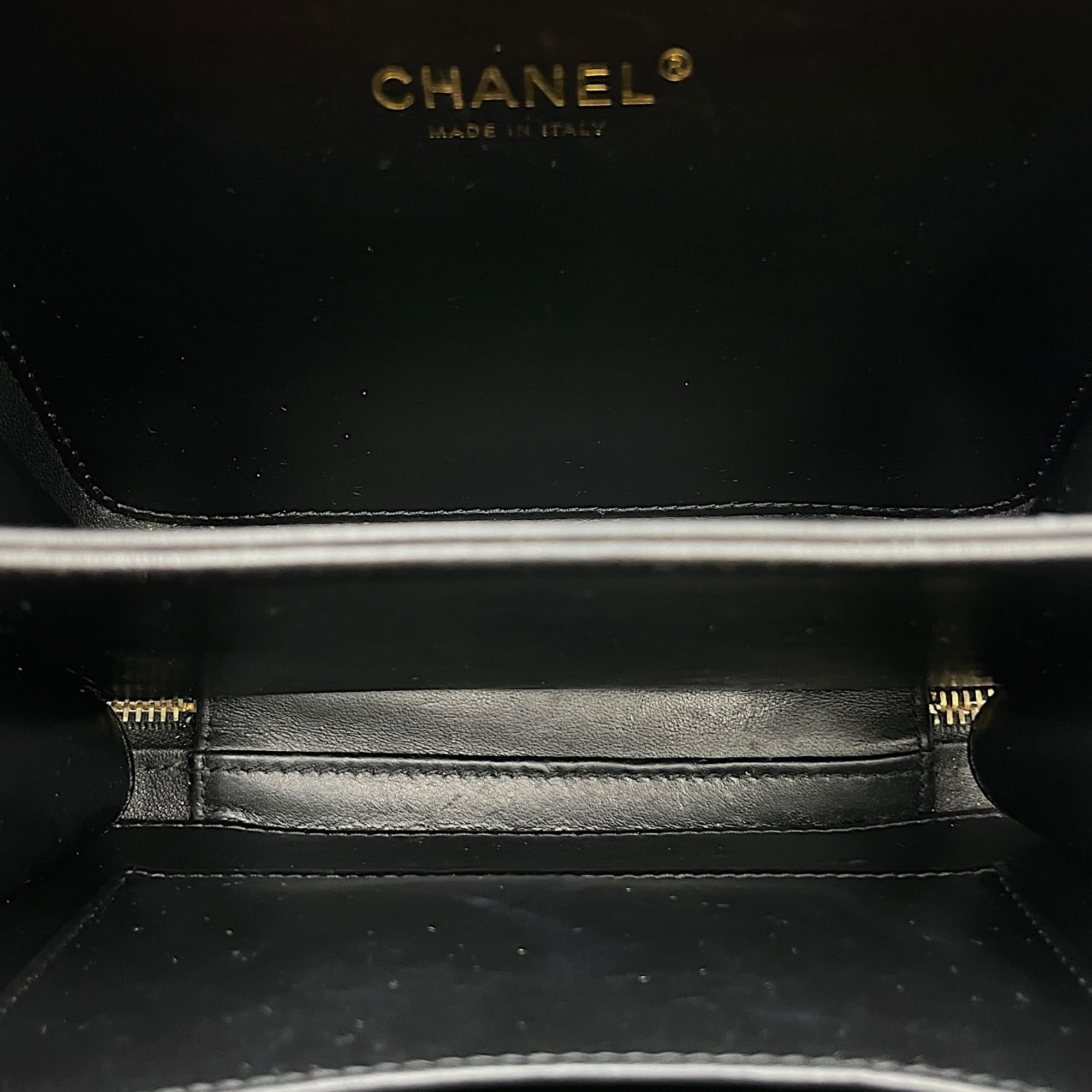 Vanity Small Black Vanity Bag in Calfskin Gold hardware CL2608-023011 6