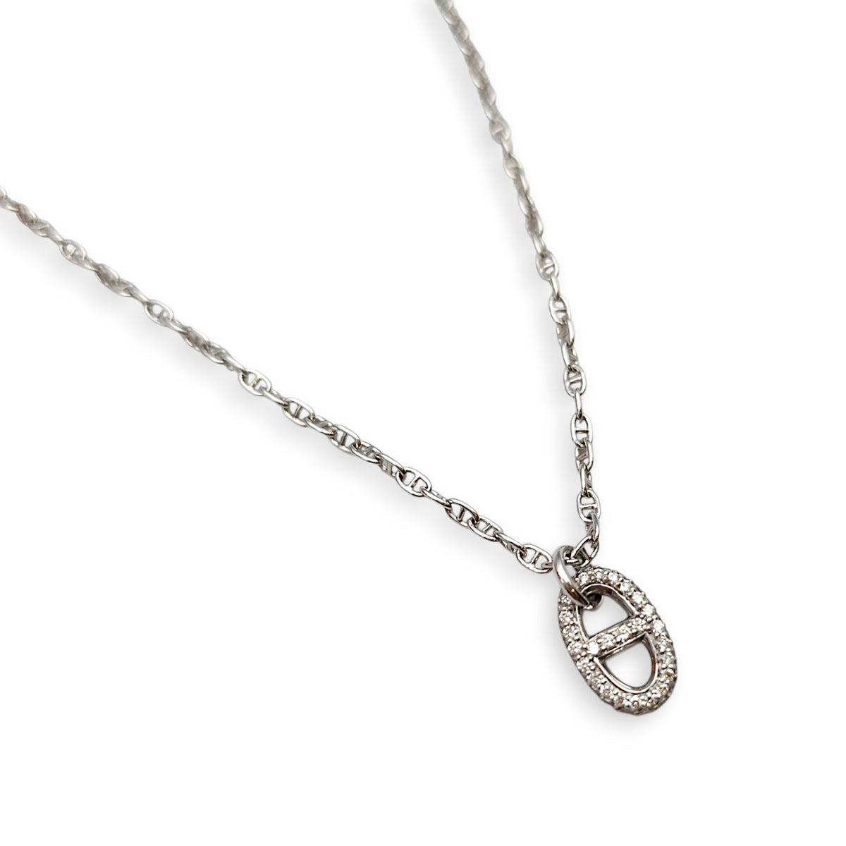 Farandole Pendant, 48 Diamonds, 0.45 Carat Necklace in White Gold Hardware