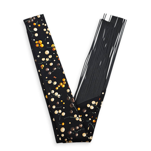 Red Berries leather fringes Noir/Beige Dore/Orange Twilly CL2608-023015 1
