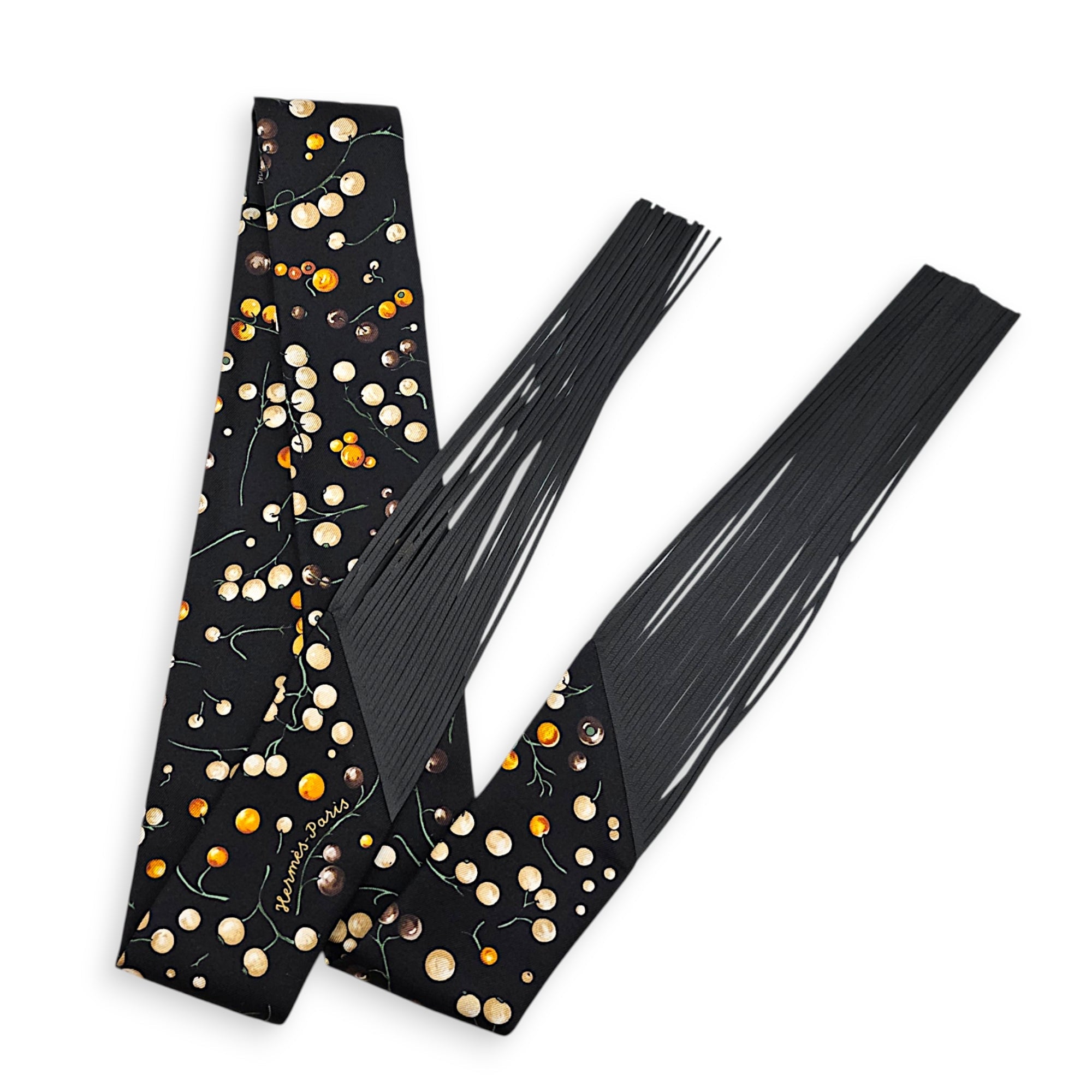 Red Berries leather fringes Noir/Beige Dore/Orange Twilly CL2608-023015 2