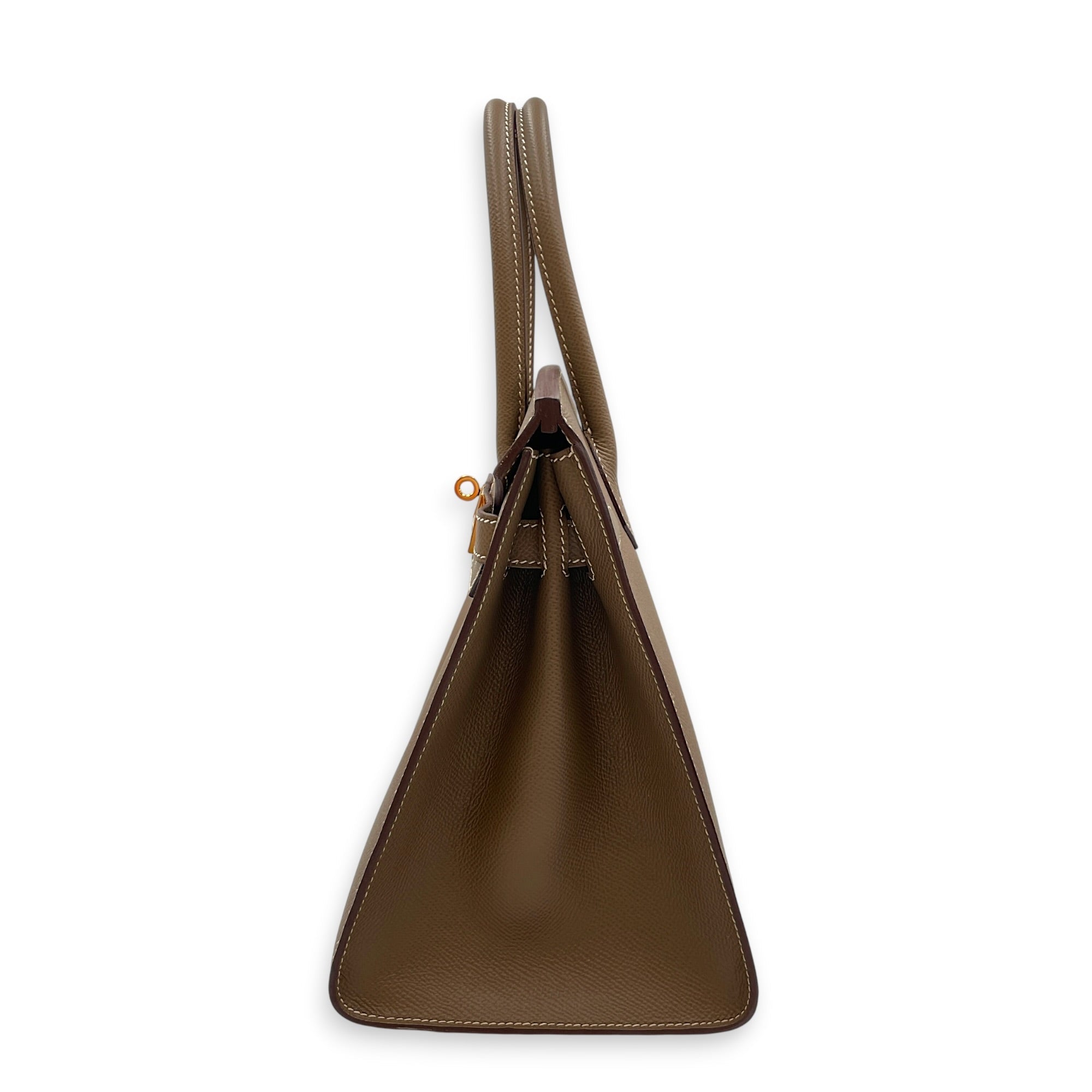 Sellier Birkin 30 Etoupe in Epsom Gold hardware CL2608-023018 4