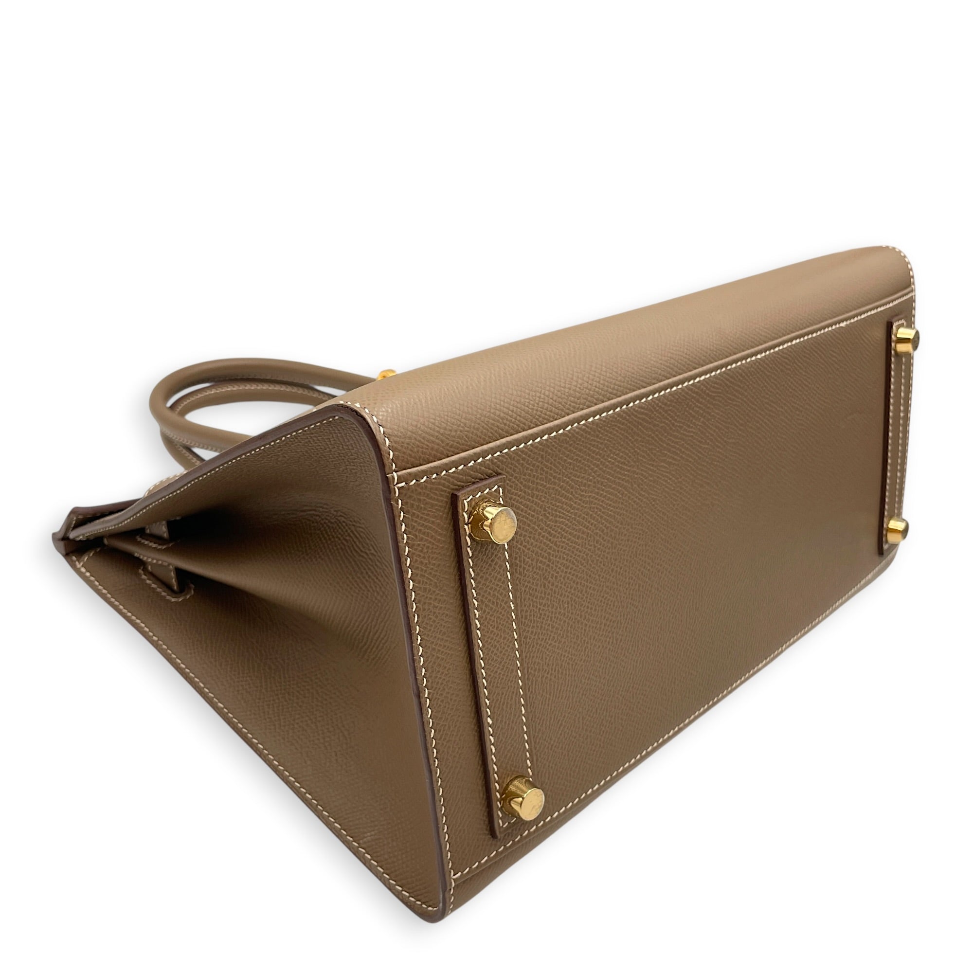 Sellier Birkin 30 Etoupe in Epsom Gold hardware CL2608-023018 8