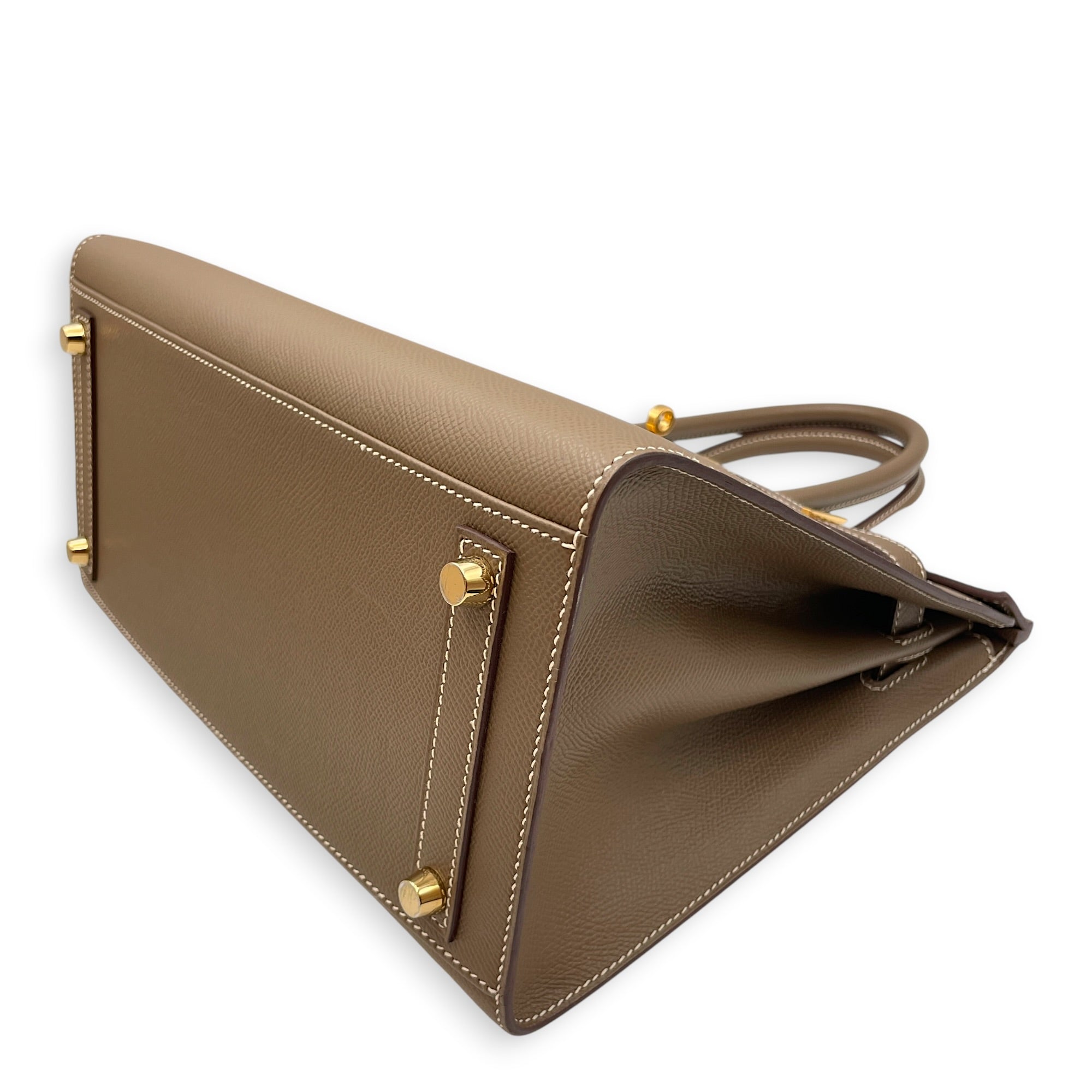Sellier Birkin 30 Etoupe in Epsom Gold hardware CL2608-023018 9