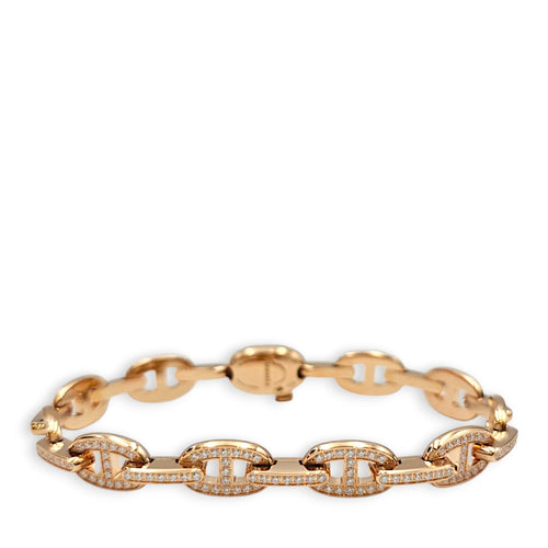Chaine d'ancre Enchainee, 266 Diamonds, 1.70 Carat SH Bracelet in Rose Gold Hardware