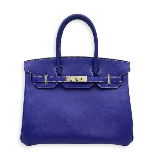 Birkin 30 Bleu Electric/Blue Mykonos in Epsom Palladium hardware CL2608-023049 1