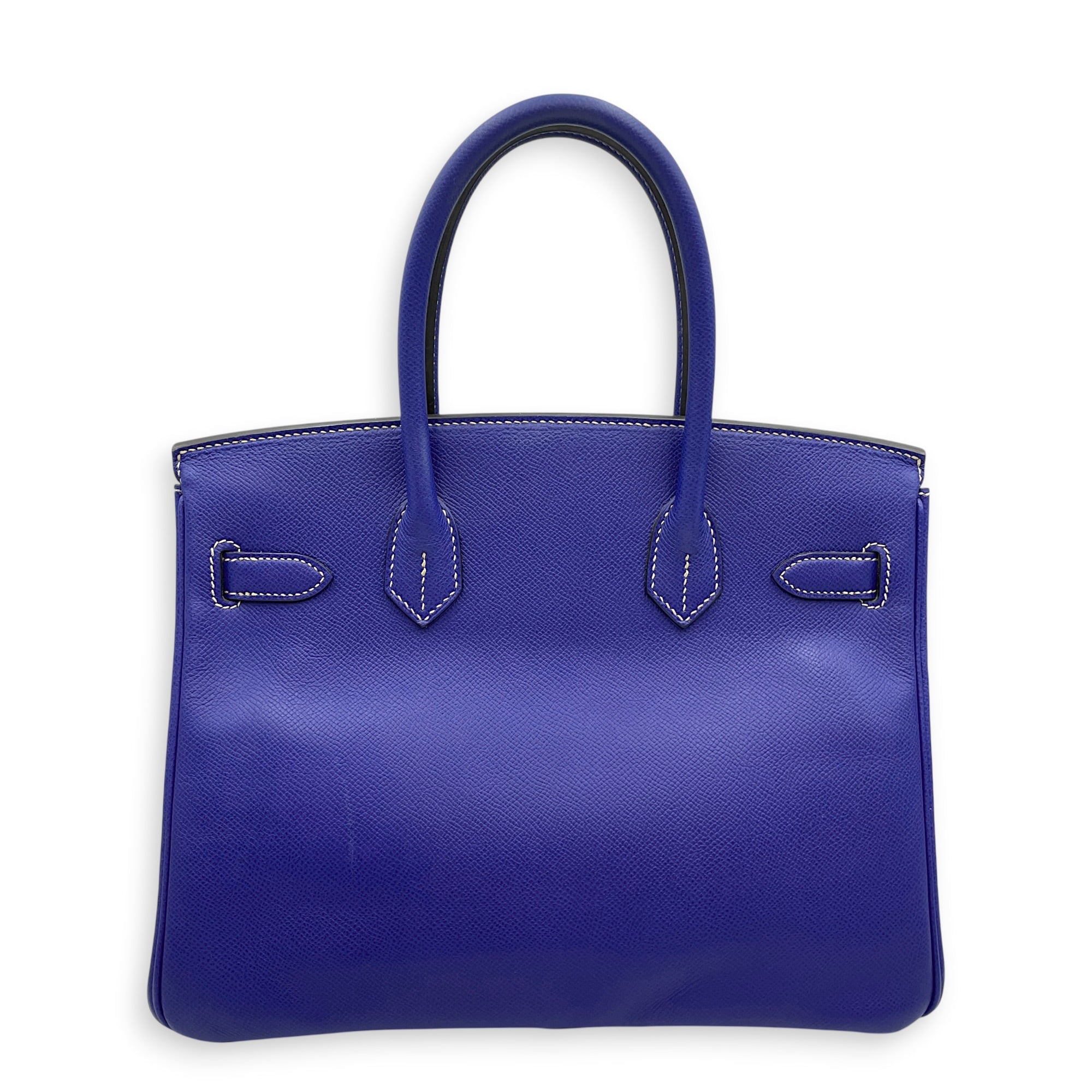 Birkin 30 Bleu Electric/Blue Mykonos in Epsom Palladium hardware CL2608-023049 2