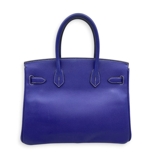 Birkin 30 Bleu Electric/Blue Mykonos in Epsom Palladium hardware CL2608-023049 2