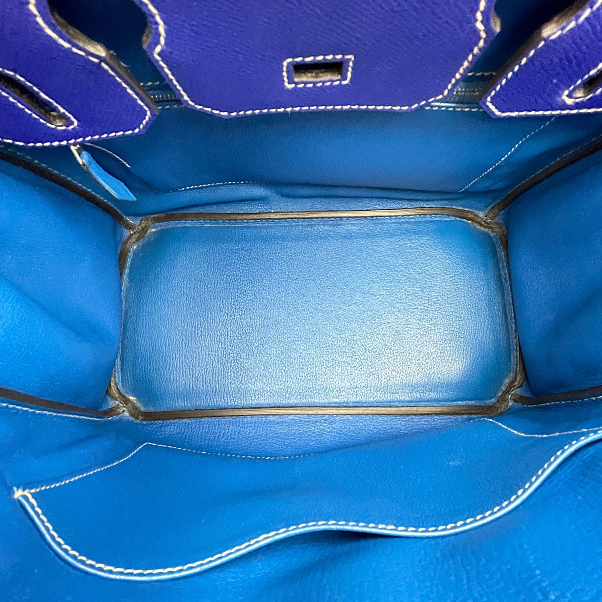 Birkin 30 Bleu Electric/Blue Mykonos in Epsom Palladium hardware CL2608-023049 6