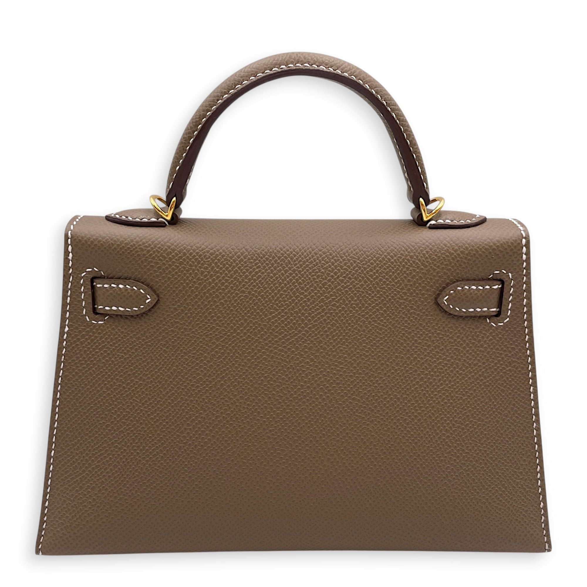 Sellier Kelly 20 Etoupe in Epsom Gold hardware CL2608-023054 2