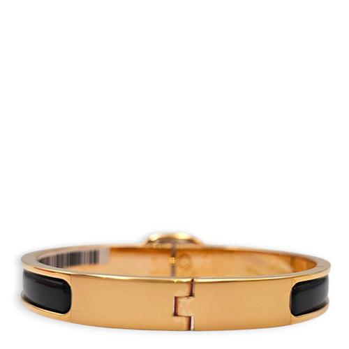 Mini Clic Chaine d'ancre bracelet PM Noir Bracelet Rose Gold hardware