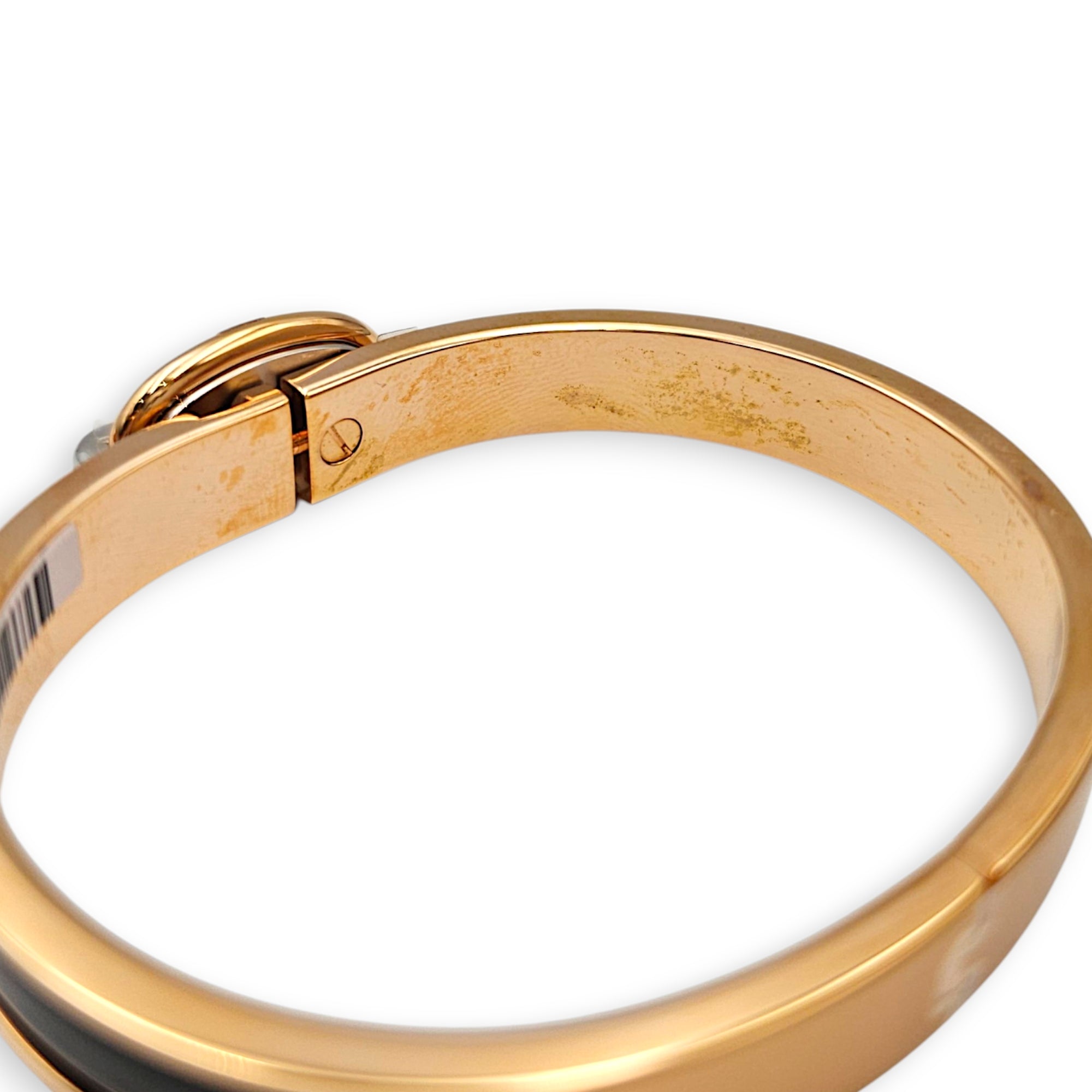 Mini Clic Chaine d'ancre bracelet PM Noir Bracelet Rose Gold hardware