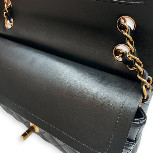 Classic Double Flap Medium Black Shoulder Bag in Lambskin Gold hardware CL2608-023060 10