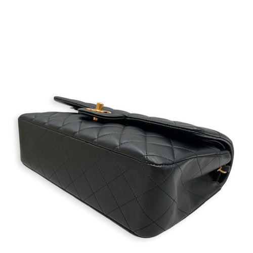 Classic Double Flap Medium Black Shoulder Bag in Lambskin Gold hardware CL2608-023060 12